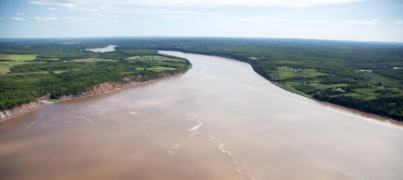 Aerial view of the Shubenacadie River.