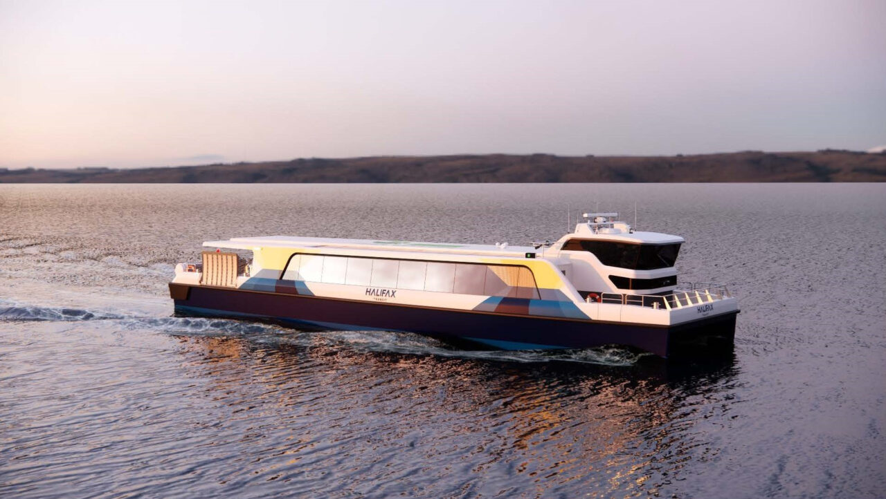 A render shows what the high speed ferry from Halifax to Mill Cove will look like